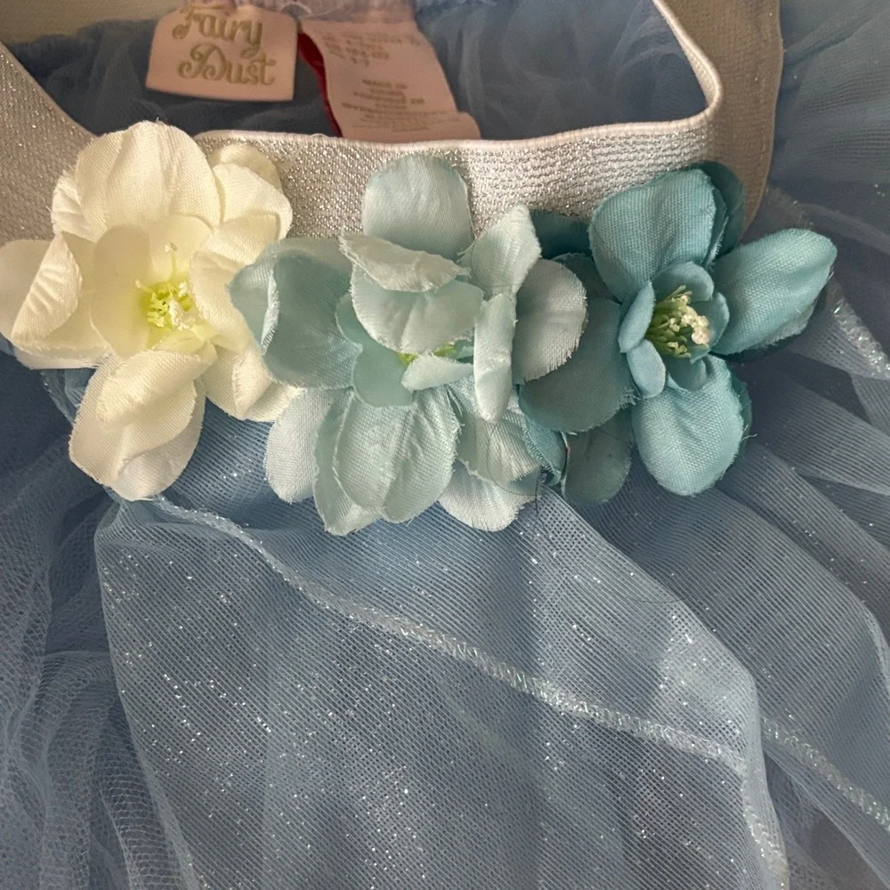 Best Fairy Dust Wishes Blue Tutu with Silver Band - Picture 3 of 8